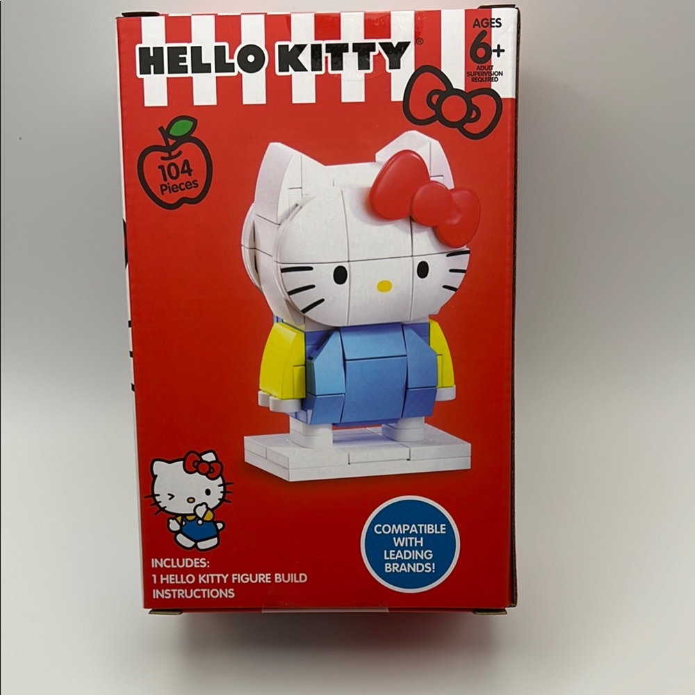 Hello Kitty Red and Blue Building Blocks Set